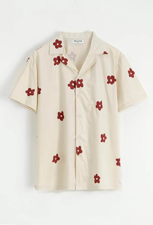 CHEMISE MOTIF FLEURS FRILIVIN