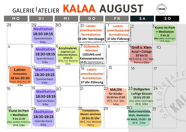 Kursprogramm August 2025