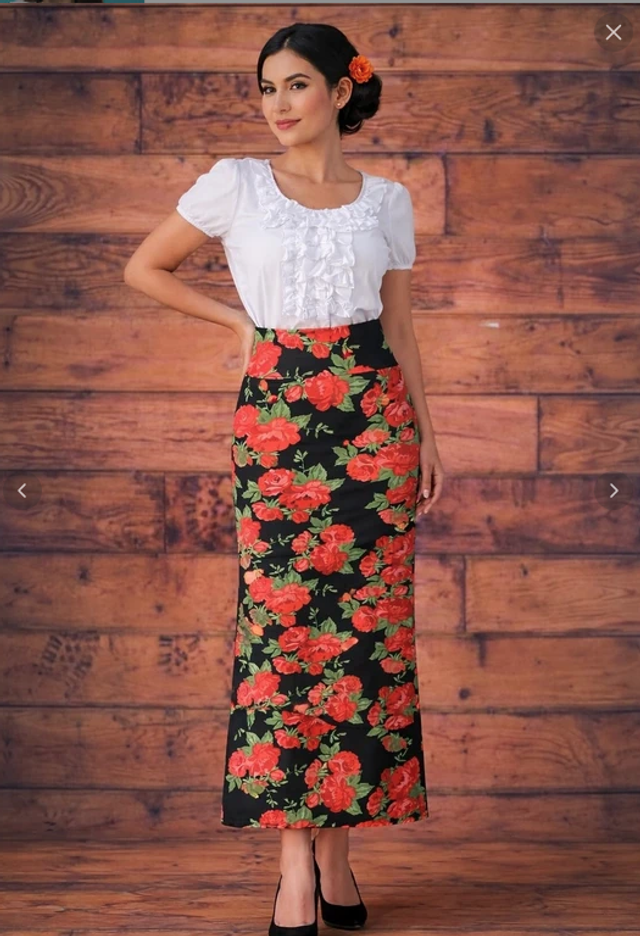 371 Taille L Jupe Flamenco Bhème 