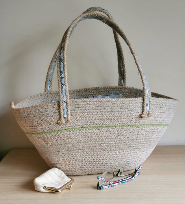 SOLD - Snowdrop Basket with Bianca Williams Limited Edition Fabric