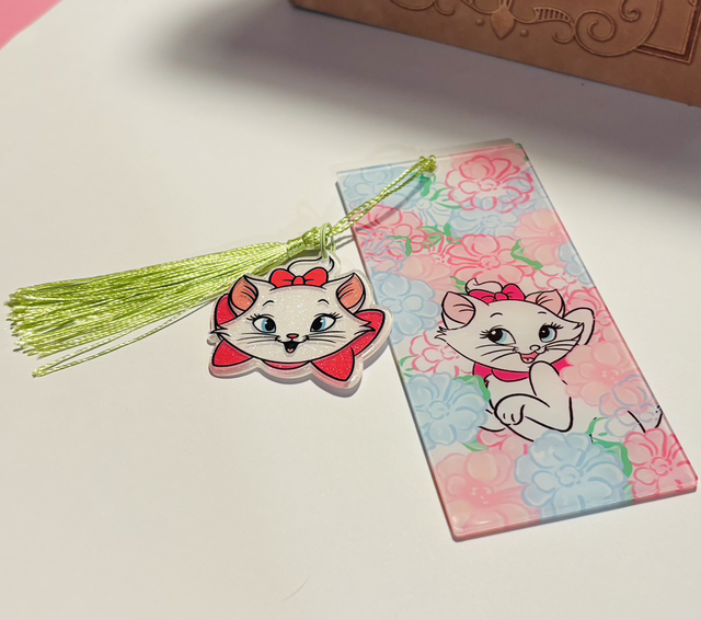 Lovely Acrylic Character themed bookmarks with tassle charm various designs
