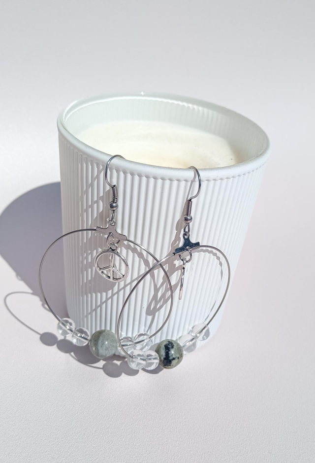 Boucles d'oreilles en labradorite 