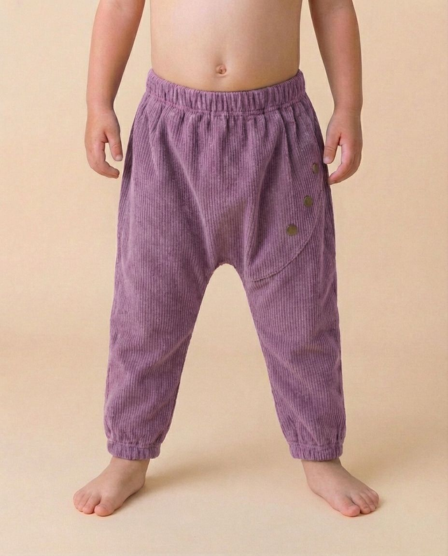 Pantalon Pana de Algodón Orgánico Lila
