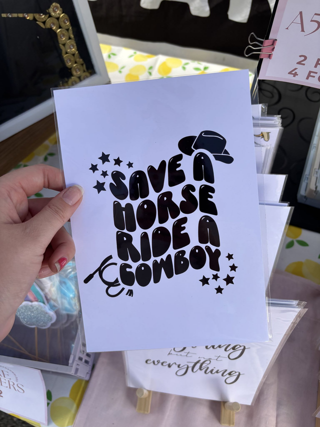 Save a Horse Ride a Cowboy Print