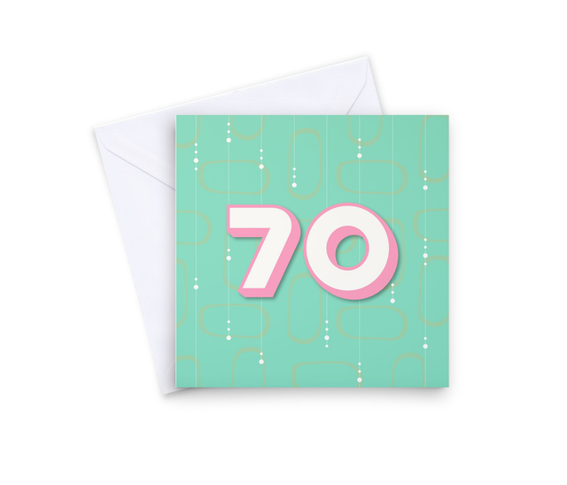 Number 70 Birthday Card
