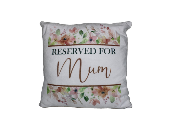 Reserved for Mum, Soft Velour Pillow 40x40- Gift Bag with No Text