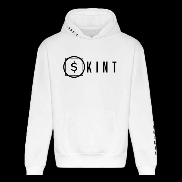 Skint Ironic Hoodie [White]