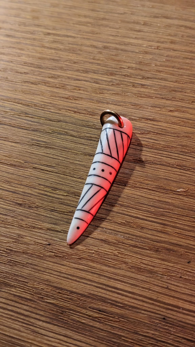 Striped antler pendant