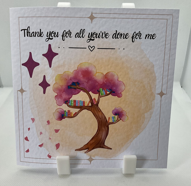 Thank you card for teachers. Personalised.