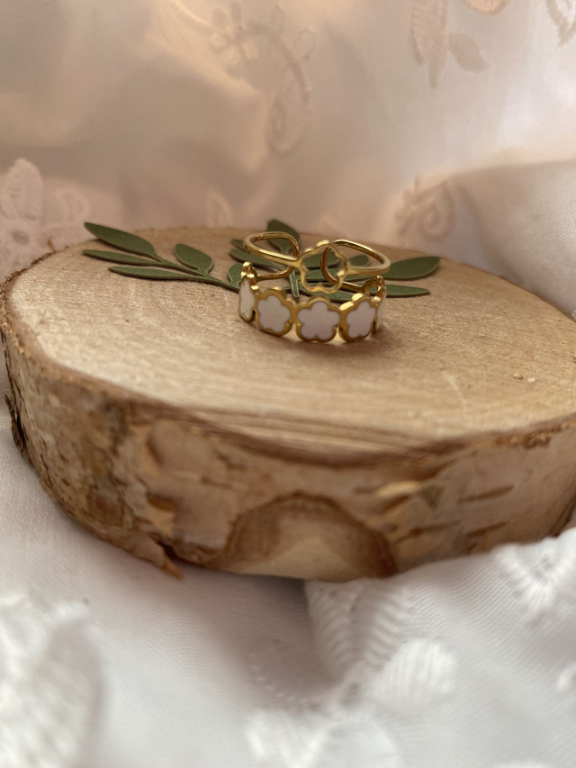 Bague Fleurs Blanches 