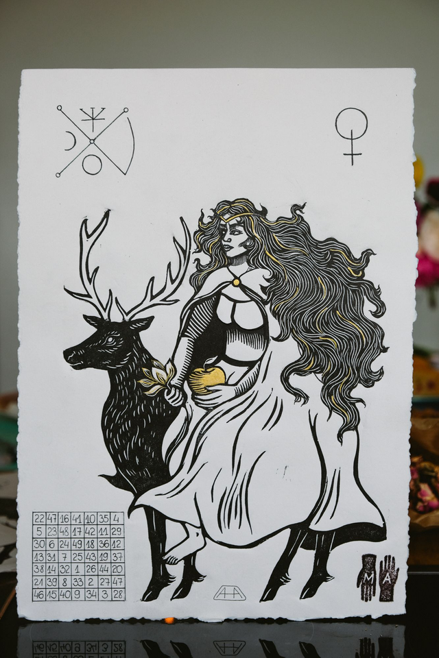 Серия "Голямата наслада" - Талисманна линогравюра