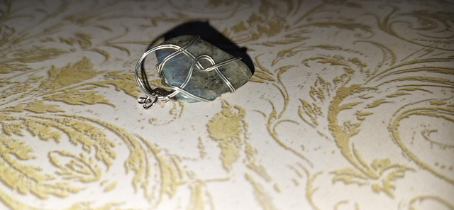 Labradorite necklace with custom length stainless steel chain