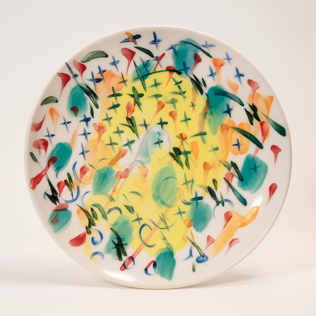 Assiette porcelaine festive 