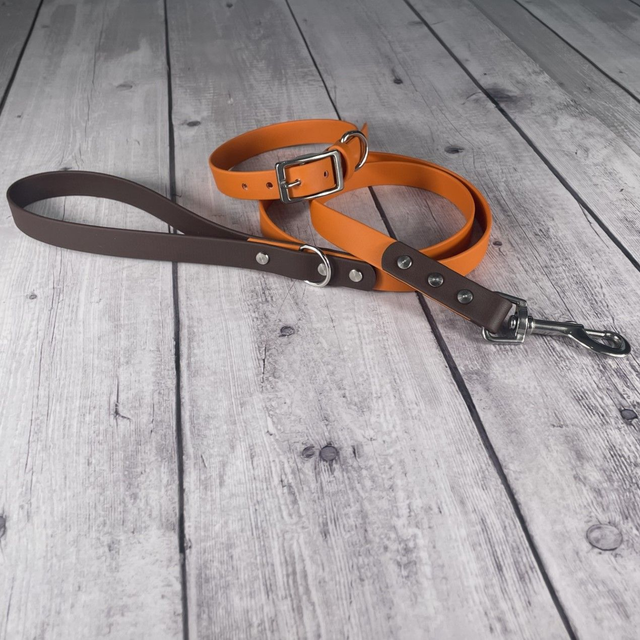 Burnt Orange & Espresso Waterproof BioThane® Lead