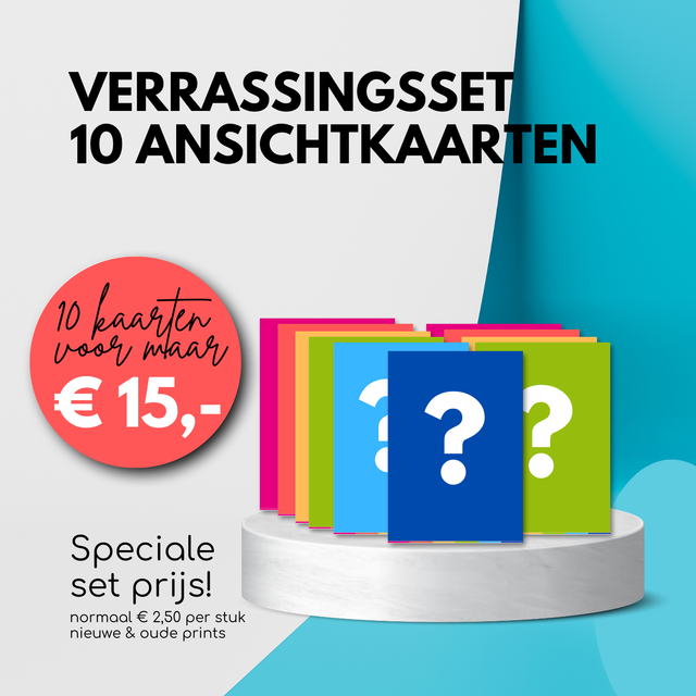 VERRASSINGSSET | Set van 10 ansichtkaarten A6