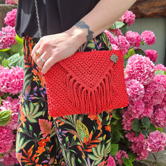 Sac Pochette Louise rouge pailleté