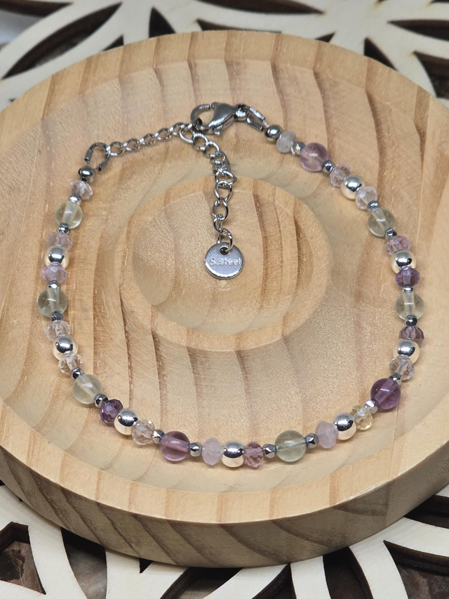 Bracelet Fluorite 3x4 mm