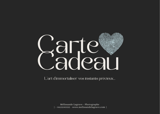 Carte cadeau - Séance photo - Secteur Brive/Limoges