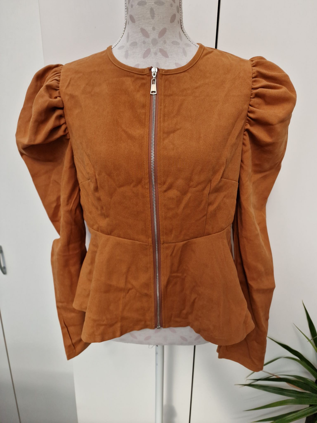 Veste Camel Manches Bouffantes L (40/42)