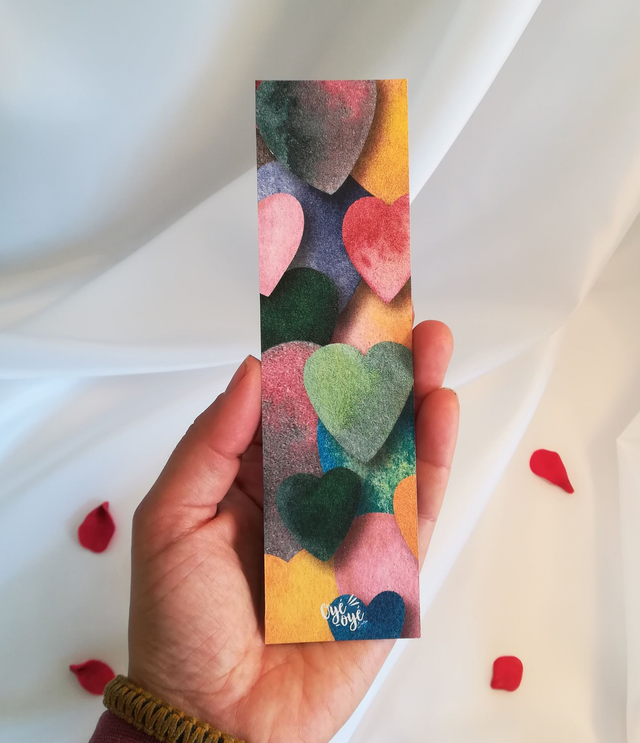 Marque page multi coeur