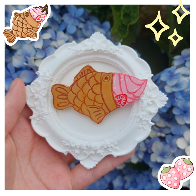 Barrette Taiyaki Fraise 🍓