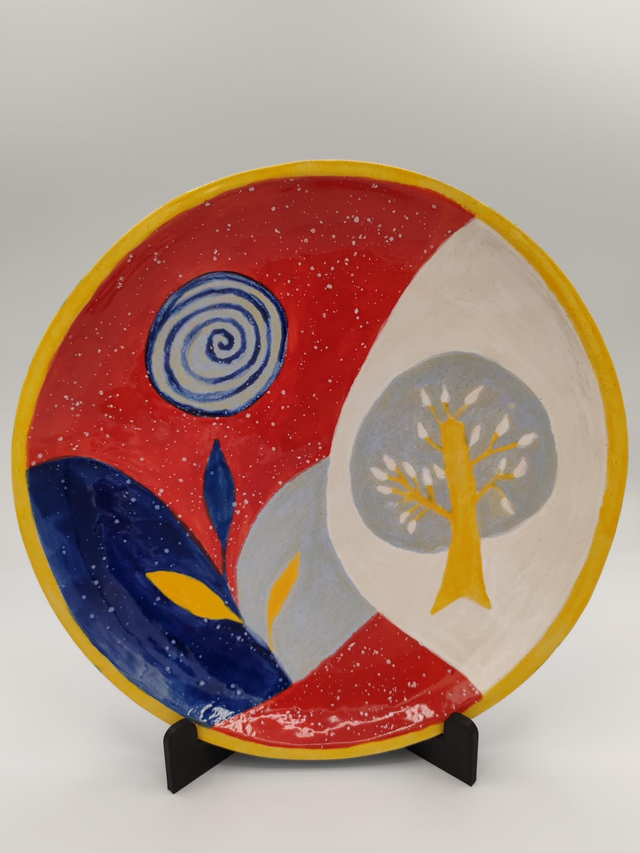 Assiette "L'Arbre et La Spirale"