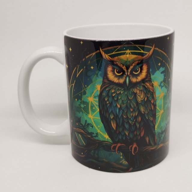 Hibou mandala turquoise