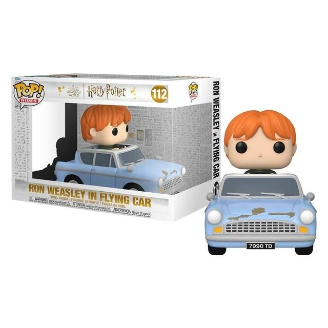 Funko Pop! Rides Harry Potter Chamber Of Secrets 20th Anniversary: Ron Weasly In Flying Car Vinyl Figure