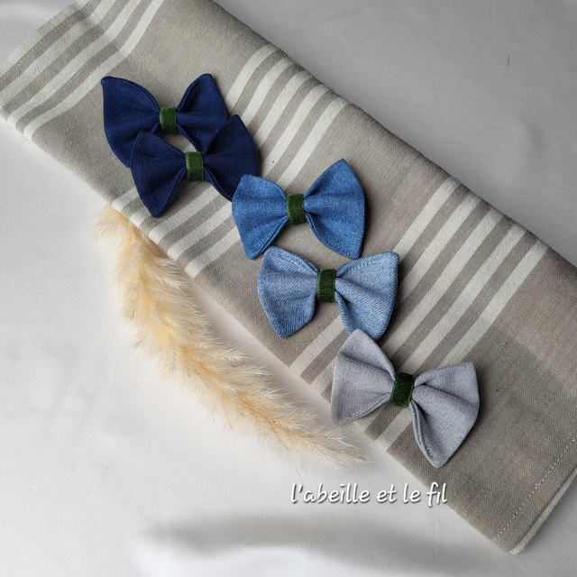 Pinces à cheveux Velours Vert foncé 