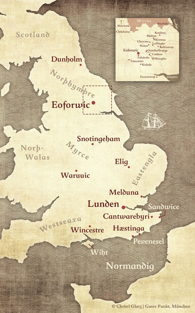 Karte A4 England im 11. Jahrhundert