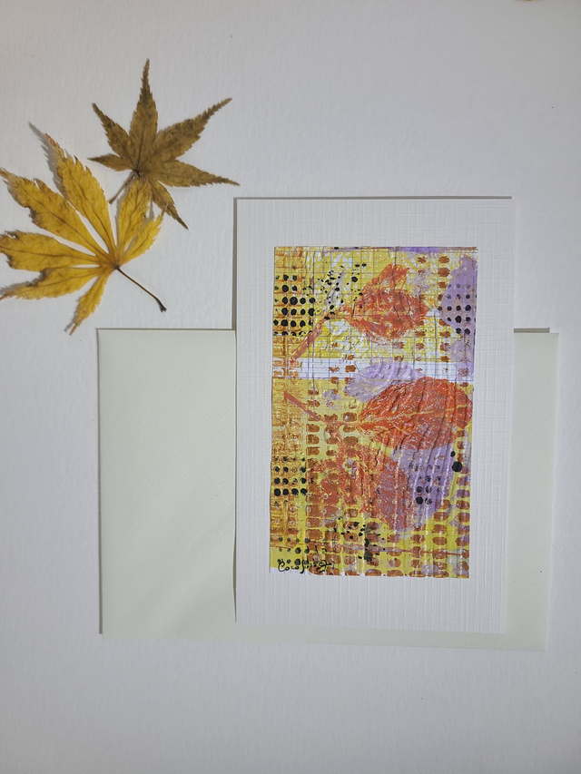 Carte végétale graphique gauffrée