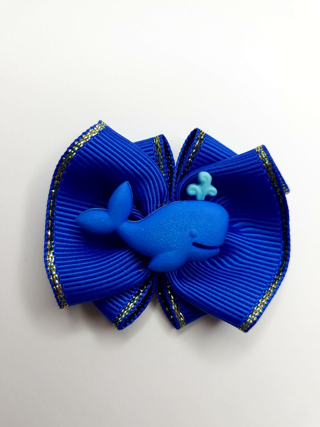 Noeud pour chien frous frous -bleu-baleine