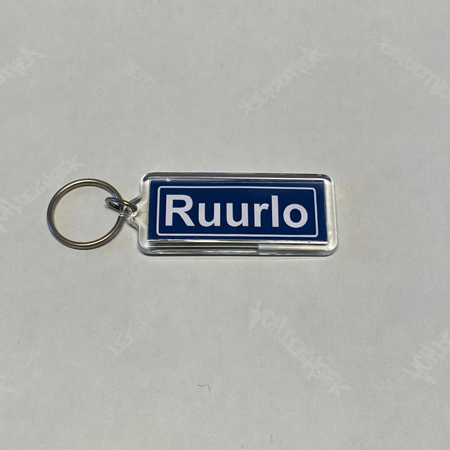 Ruurlo sleutelhanger blauwe letters