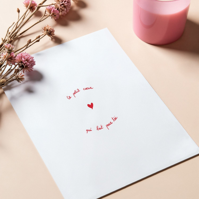 "Ce petit coeur qui bat pour toi" Carte postale