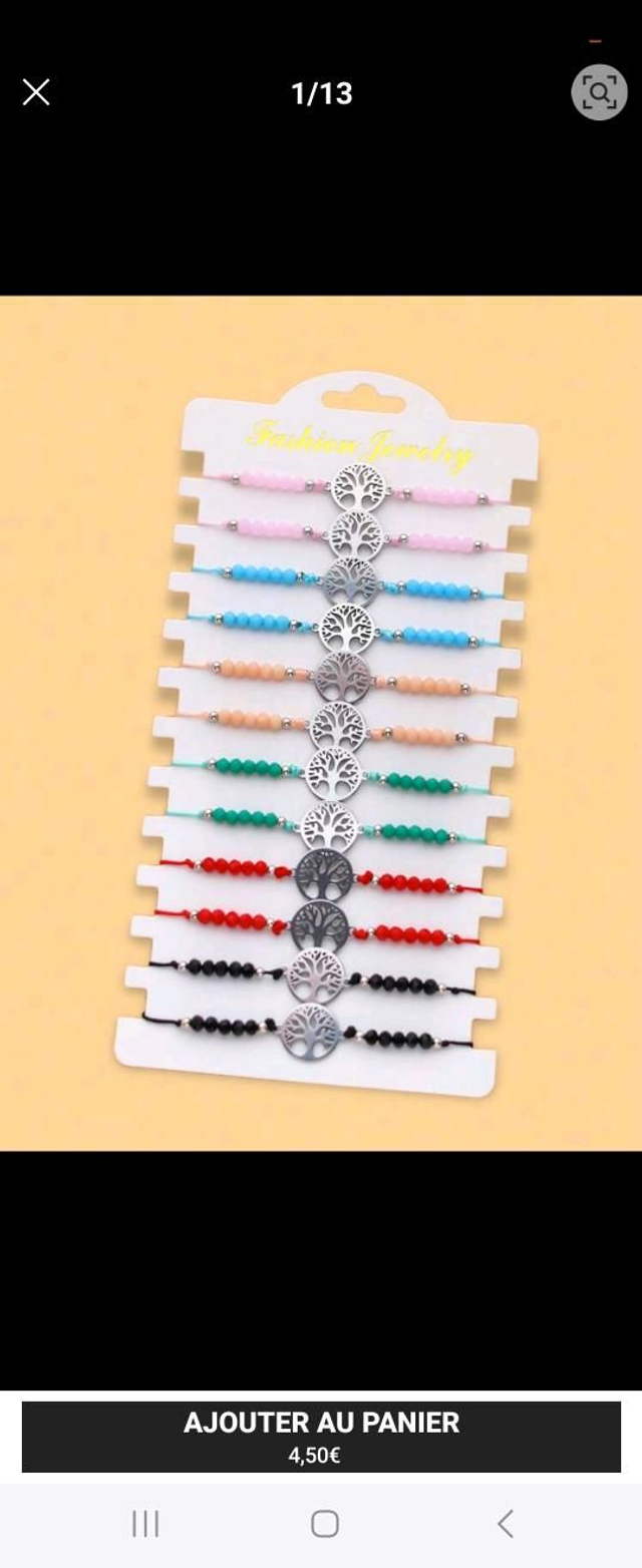 Bracelet motif arbre de vie - à l'unité - réglable 