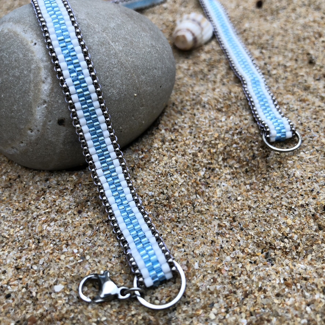 Serpentin bleu/blanc