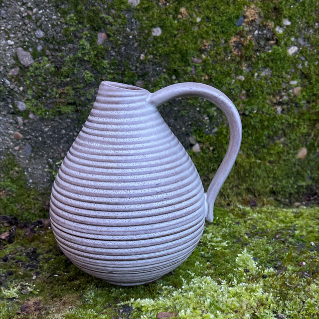 Keramik Krug beige Vase Solitär  