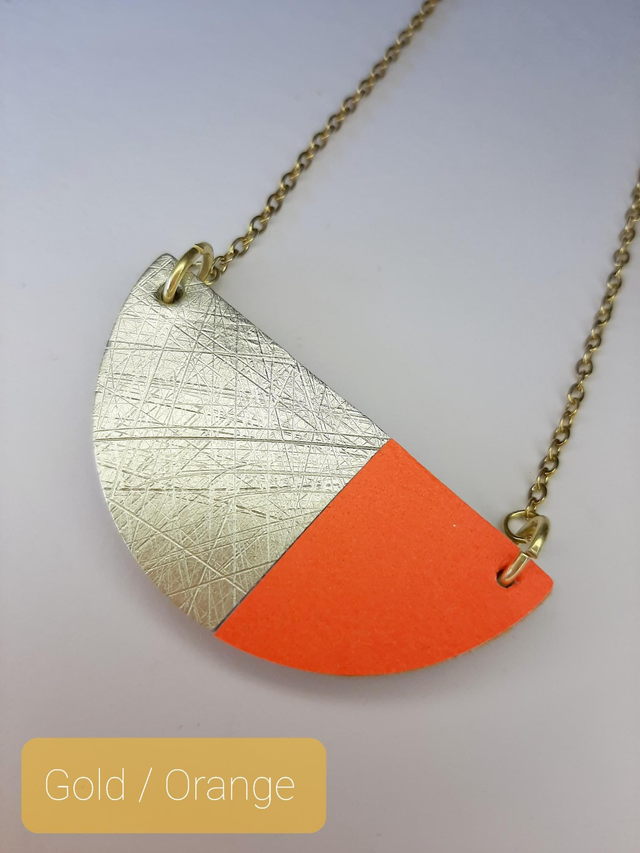 Colourblock pendant - ORANGE