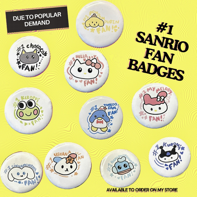 #1 sanrio fan badges 