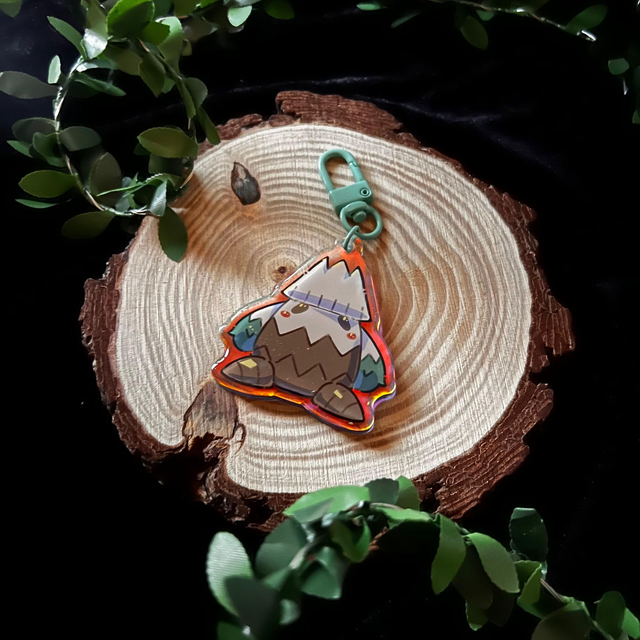 Llavero Pokemon // Snover - acrílico holográfico arcoiris