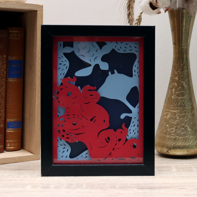 Veilleuse de la pieuvre rouge