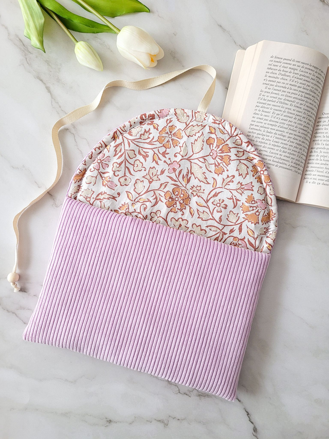 Pochette à livre Romy Velours parme