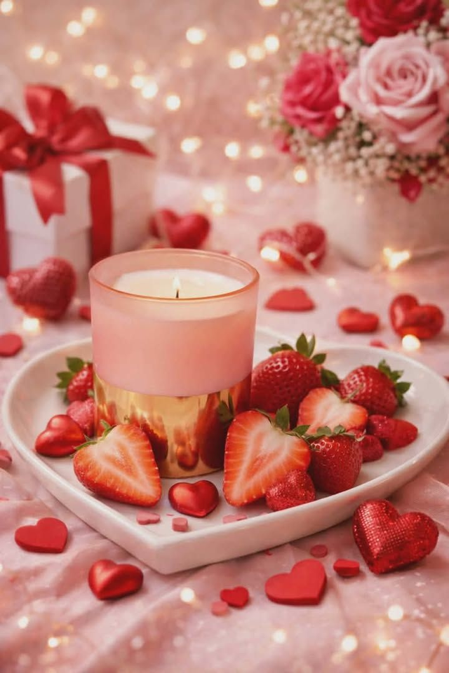 Amour profond - tendre fraise