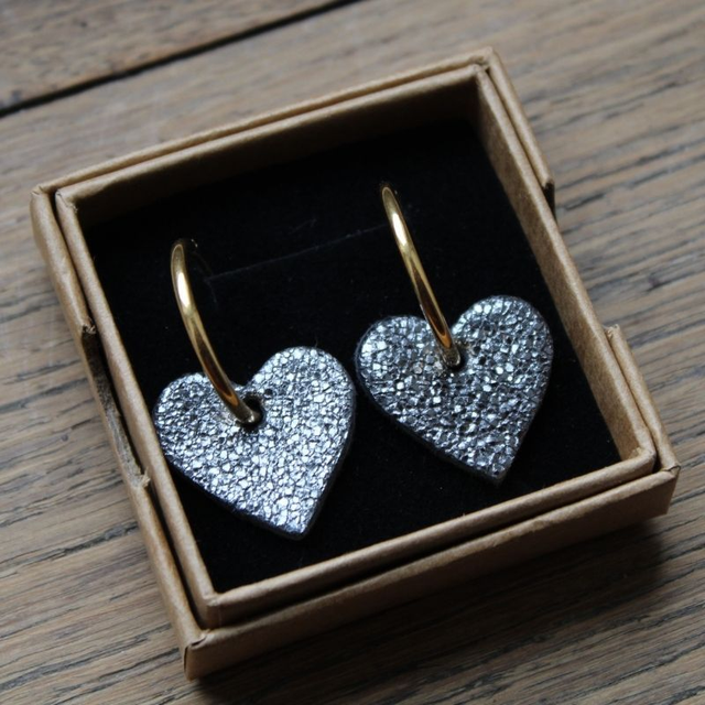 Boucles d’oreilles créoles cœur