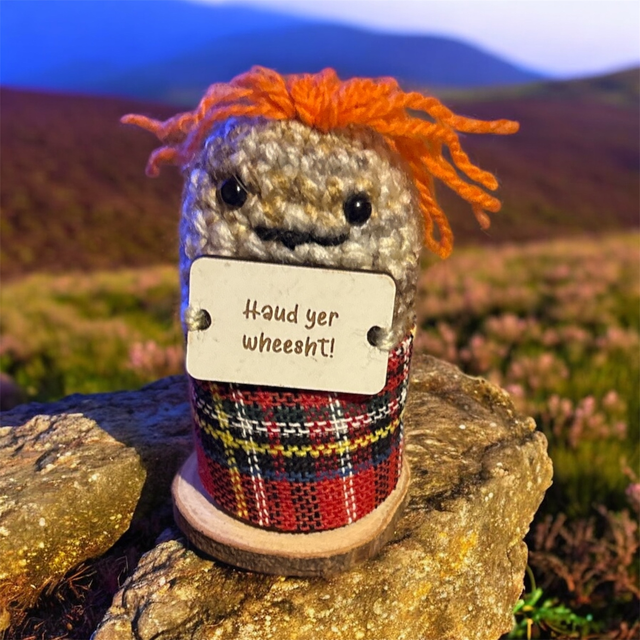 Crocheted positive pals (wheesht haggis)