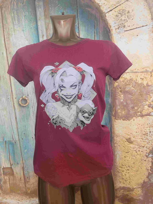 T-SHIRT FEMME BORDEAU (A121)