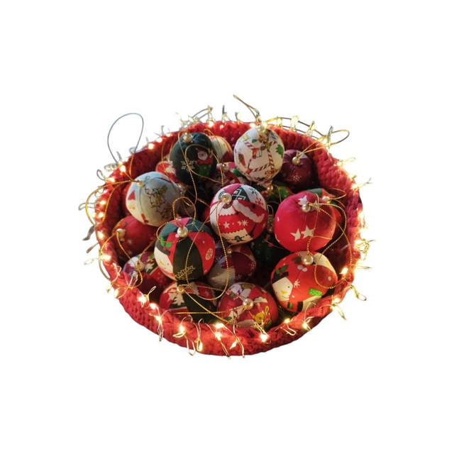 Boules de Noel en coton