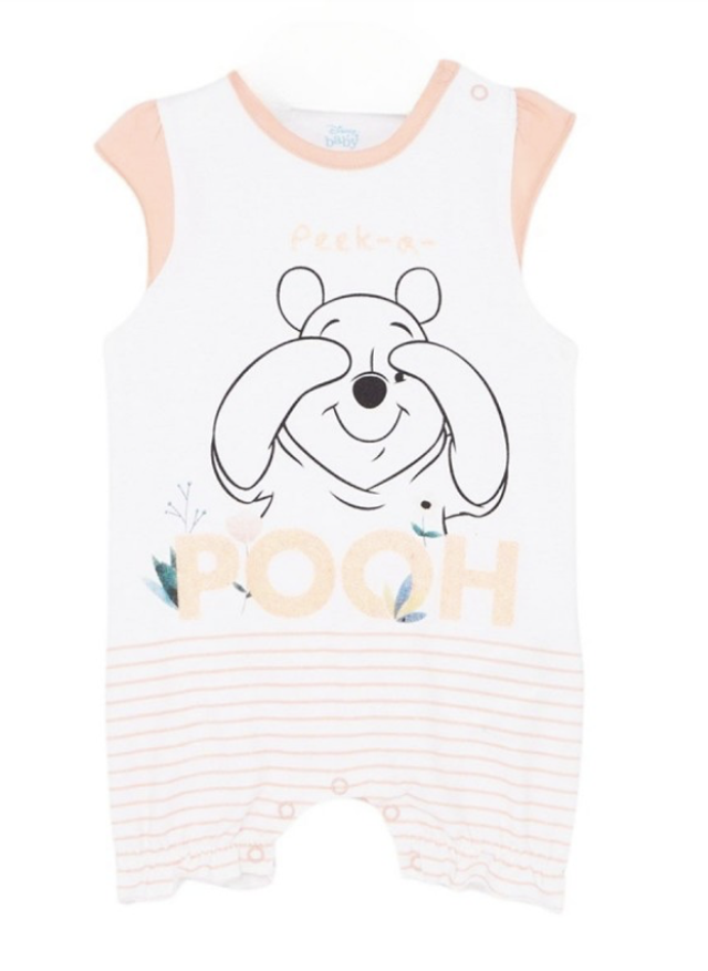 Disney - Combishort bébé fille Imprimé Winnie L&#039;ourson en coton