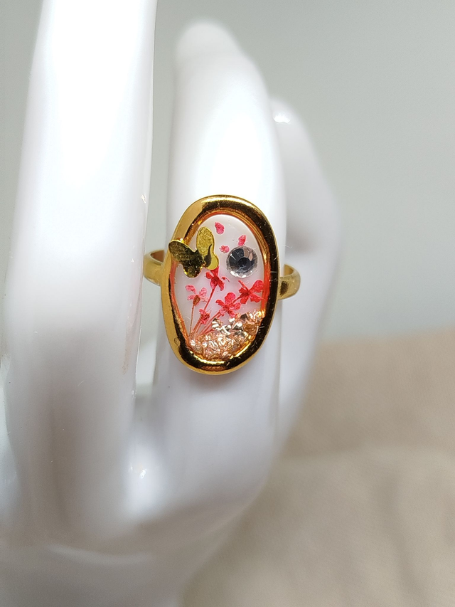 Bague Oriane coloris rose