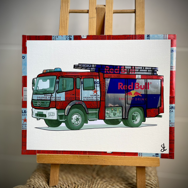 Tableau camion de pompiers